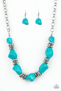 Paparazzi Stunningly Stone Age - Blue Turquoise Stone