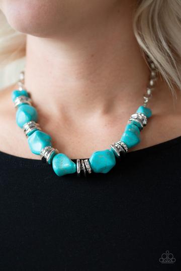 Paparazzi Stunningly Stone Age - Blue Turquoise Stone